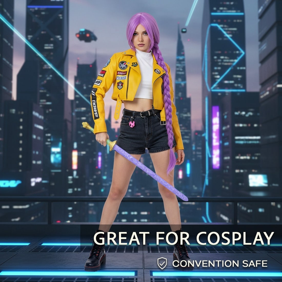 Purple Foam Blade Weapon Accessory for K-Pop Demon Hunter Cosplay Prop - 6