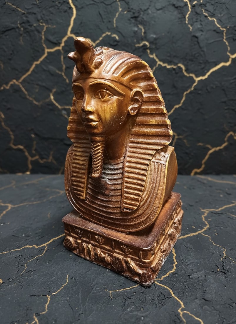 Ancient Egyptian King Tutankhamun Pharaoh Figurine Antique Style Statue - 3