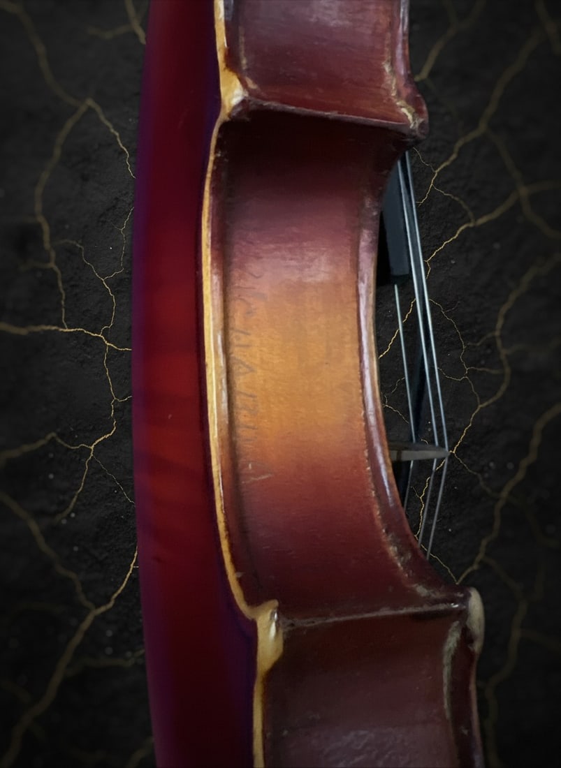 Vintage Czecho-Slovakian Stradivarius Model Violin Antique String Instrument - 11