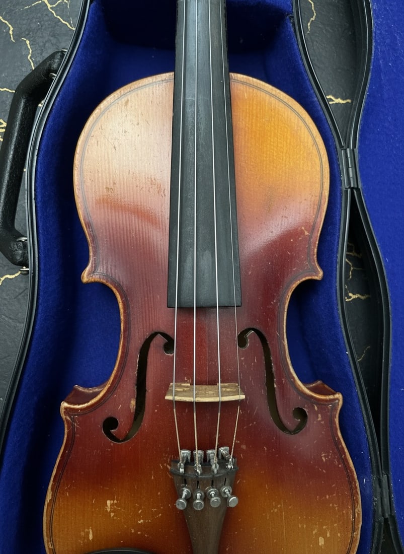 Vintage Czecho-Slovakian Stradivarius Model Violin Antique String Instrument - 3