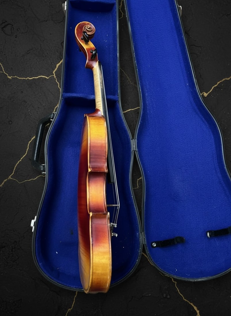 Vintage Czecho-Slovakian Stradivarius Model Violin Antique String Instrument - 5