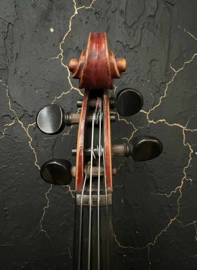 Vintage Czecho-Slovakian Stradivarius Model Violin Antique String Instrument - 8