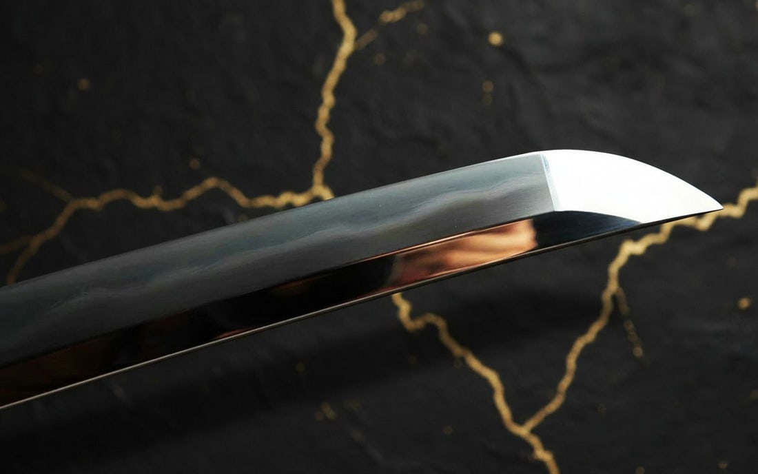 Hand-Forged Clay Tempered Folded Steel Japanese Tachi Samurai Sword Razor - 4