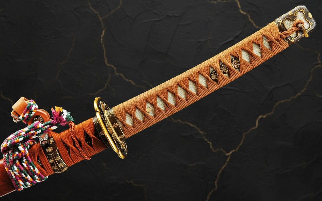 Hand-Forged Clay Tempered Folded Steel Japanese Tachi Samurai Sword Razor - 6