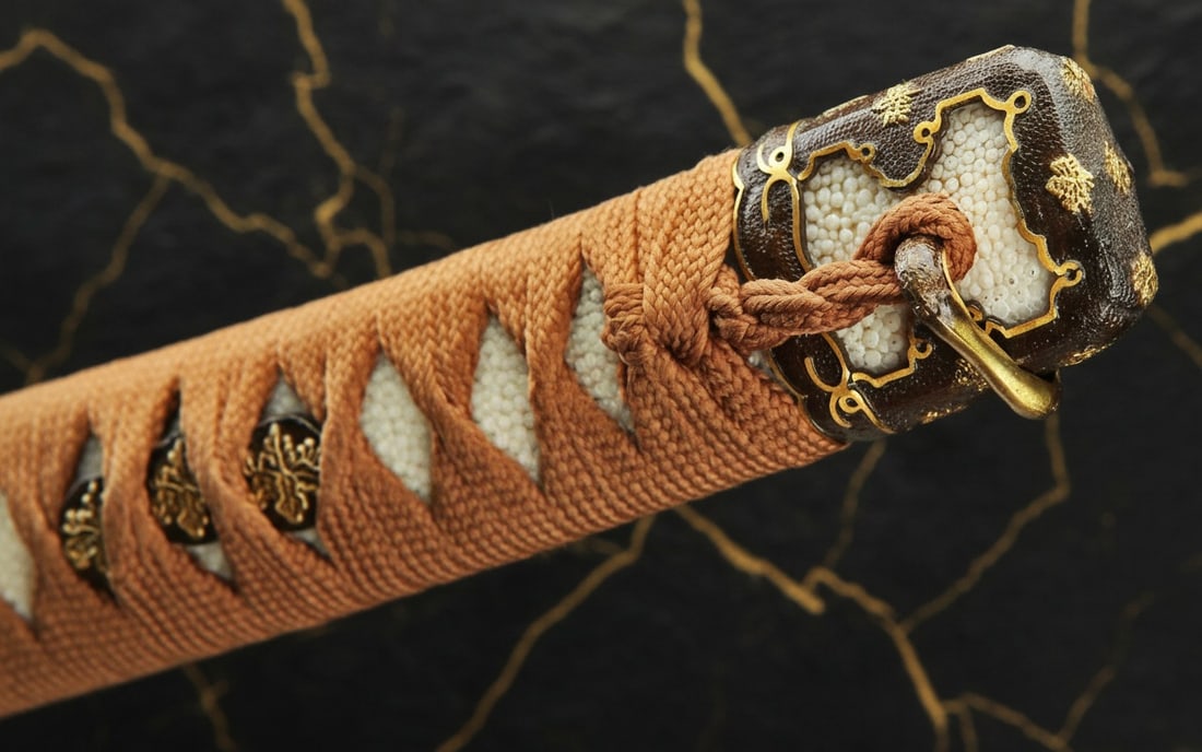 Hand-Forged Clay Tempered Folded Steel Japanese Tachi Samurai Sword Razor - 7