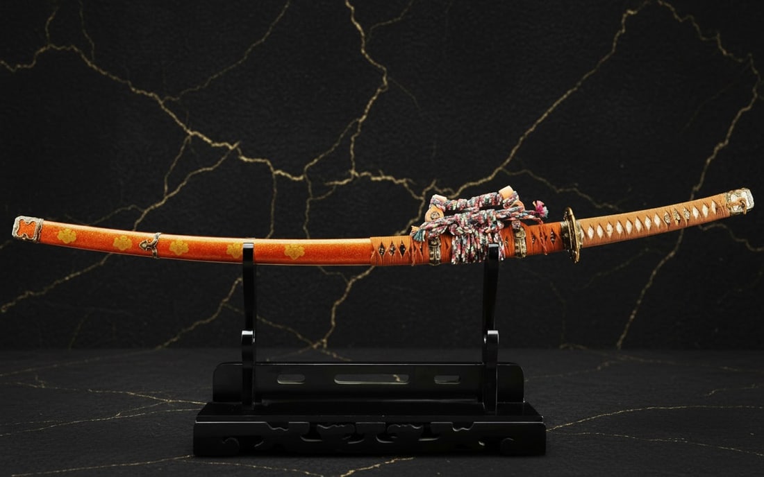 Hand-Forged Clay Tempered Folded Steel Japanese Tachi Samurai Sword Razor - 8