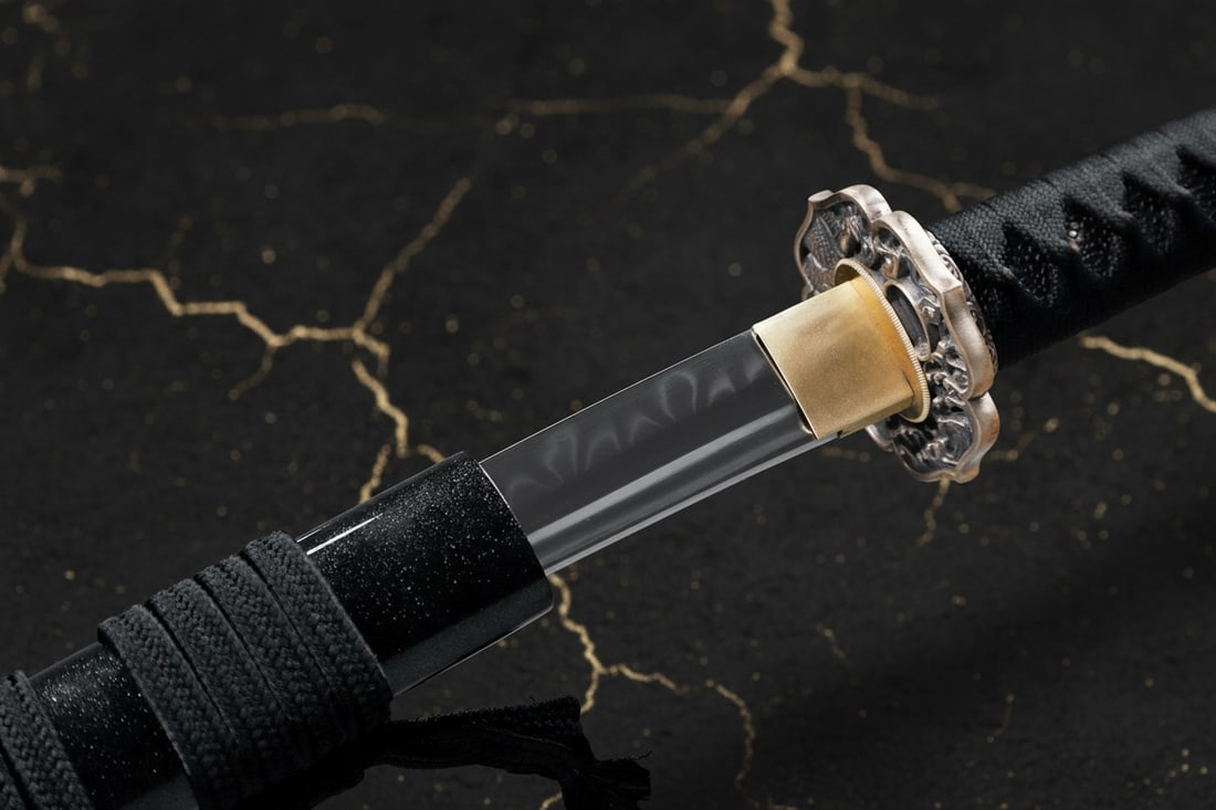 Hand-Forged T10 Steel Katana, Real Clay Tempered Hamon, Razor Sharp Blade - 4