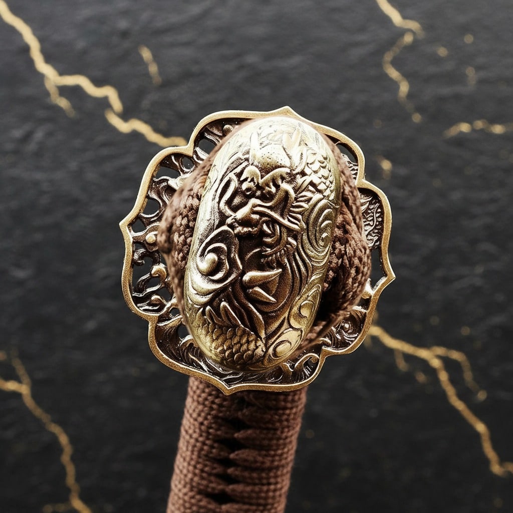 Hand-Forged T10 Steel Katana, Real Clay Tempered Hamon, Razor Sharp Blade - 5