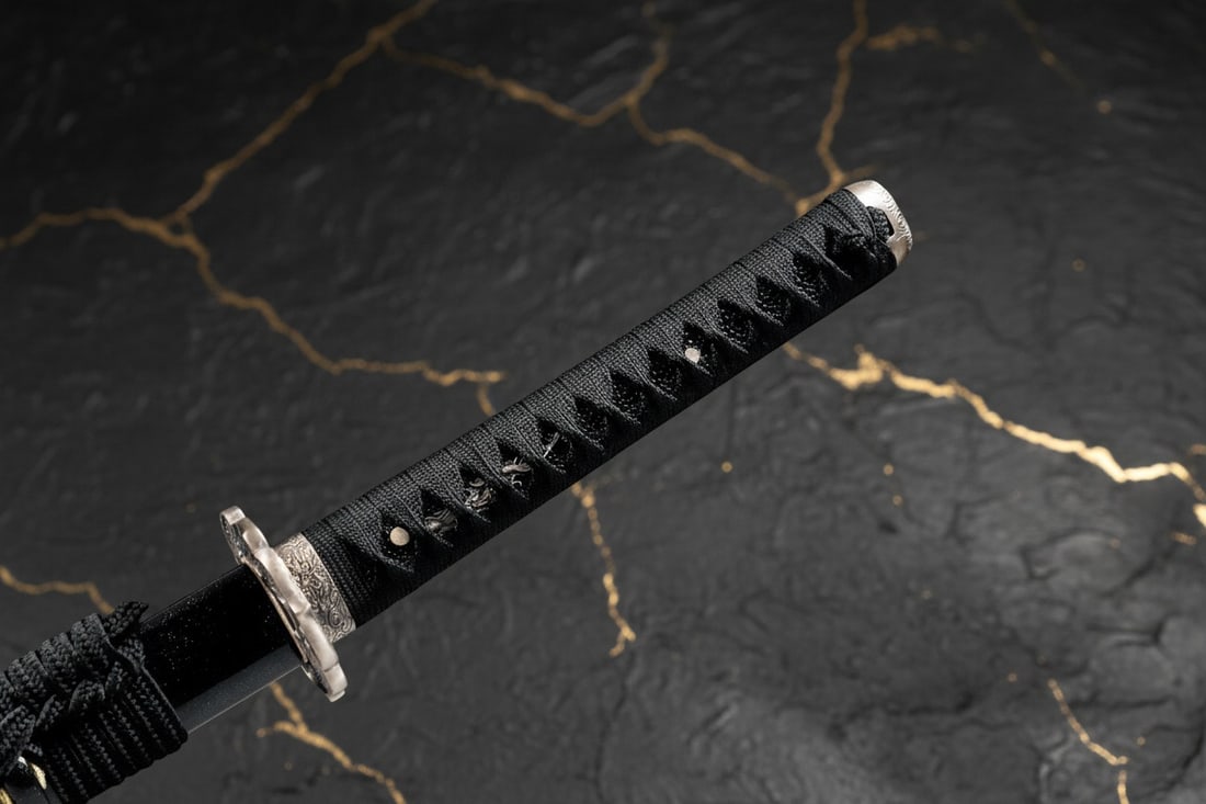 Hand-Forged T10 Steel Katana, Real Clay Tempered Hamon, Razor Sharp Blade - 7