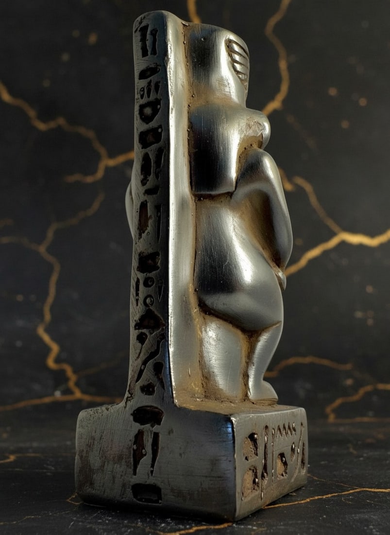 Handcrafted Egyptian Bes Deity Amulet Ancient Style Stone Figurine Statue - 13