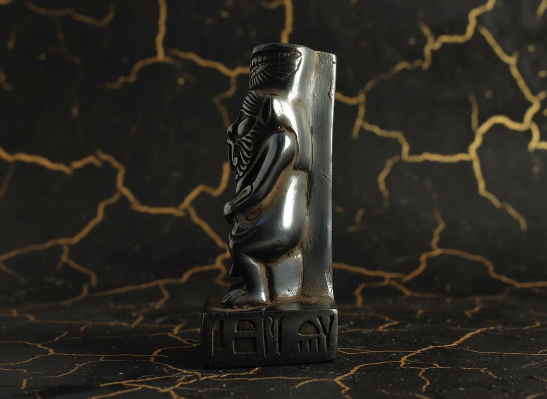 Handcrafted Egyptian Bes Deity Amulet Ancient Style Stone Figurine Statue - 4
