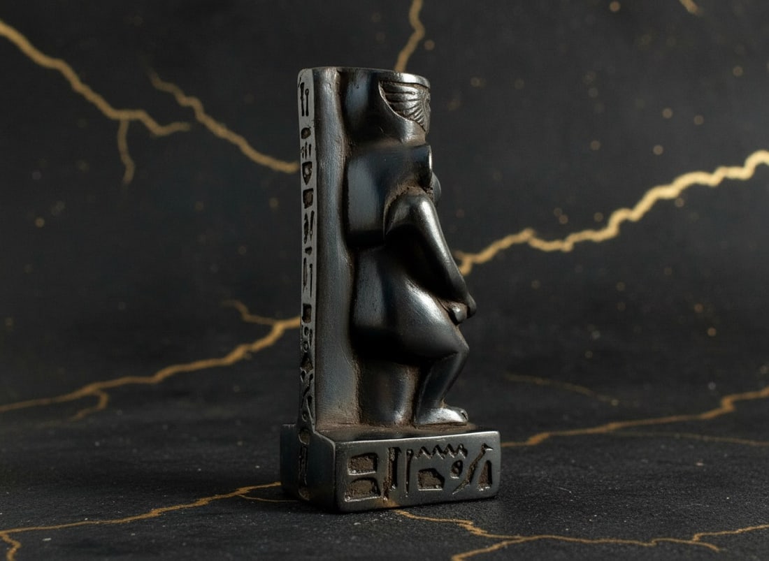 Handcrafted Egyptian Bes Deity Amulet Ancient Style Stone Figurine Statue - 6