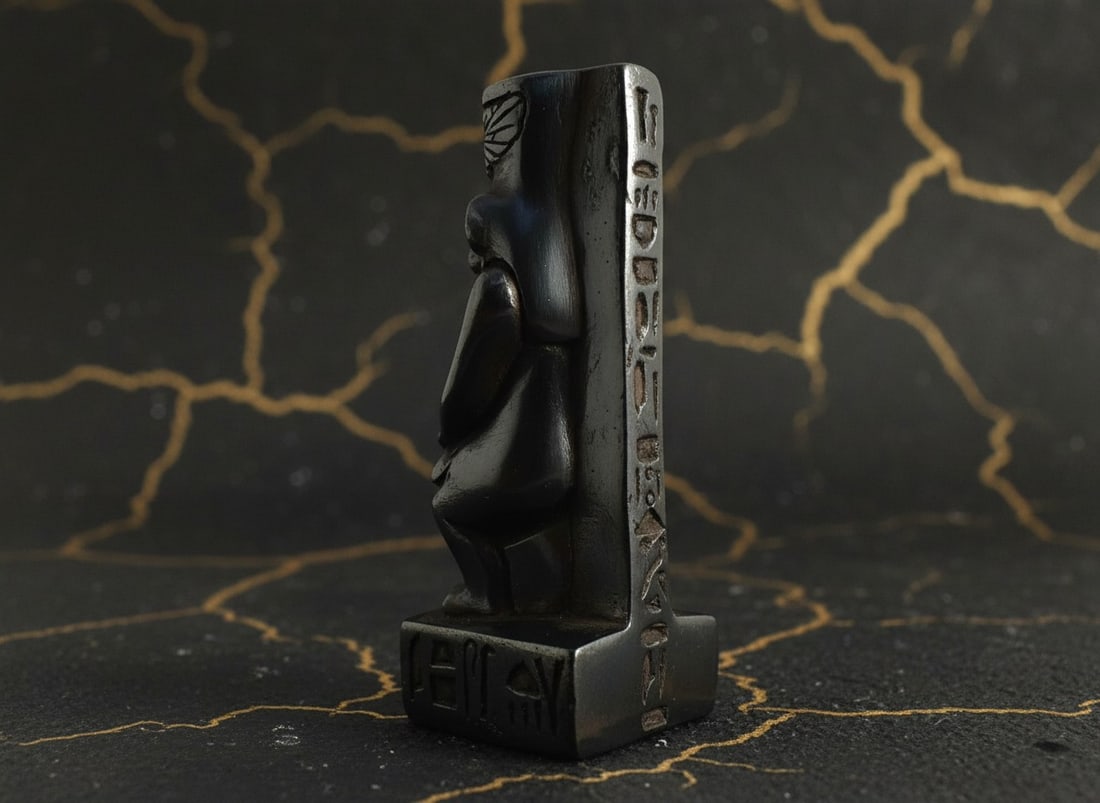 Handcrafted Egyptian Bes Deity Amulet Ancient Style Stone Figurine Statue - 7