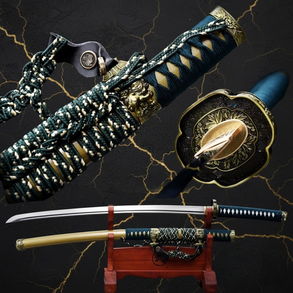 Hand-Forged 1095 Carbon Steel Japanese Tachi Sharp Functional Samurai Blade: Title:Hand-Forged 1095 Carbon Steel Japanese Tachi Sharp Functional Samurai Blade Description:This handcrafted katana is a high-quality, functional blade designed for martial arts practice, cutting
