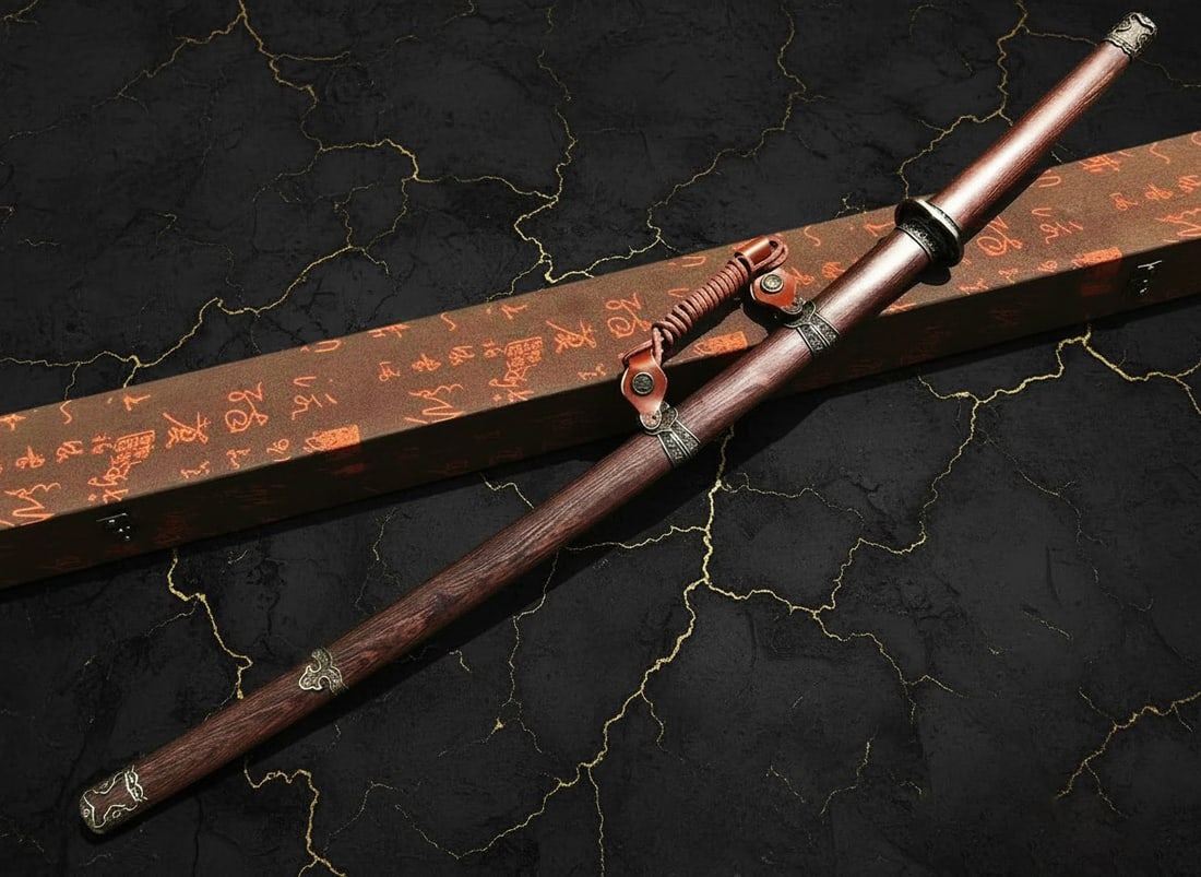 Hand Forged 1095 Steel Samurai Katana Rosewood Military Type 98 Sword - 2