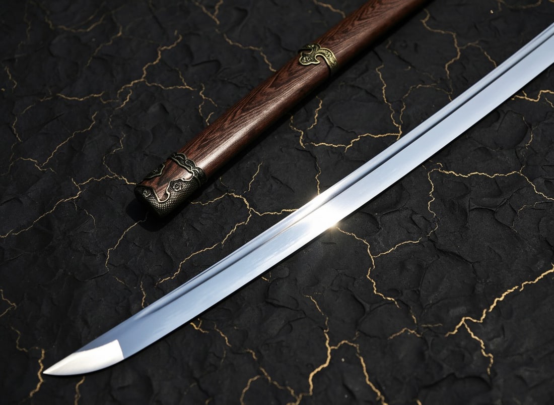 Hand Forged 1095 Steel Samurai Katana Rosewood Military Type 98 Sword - 5