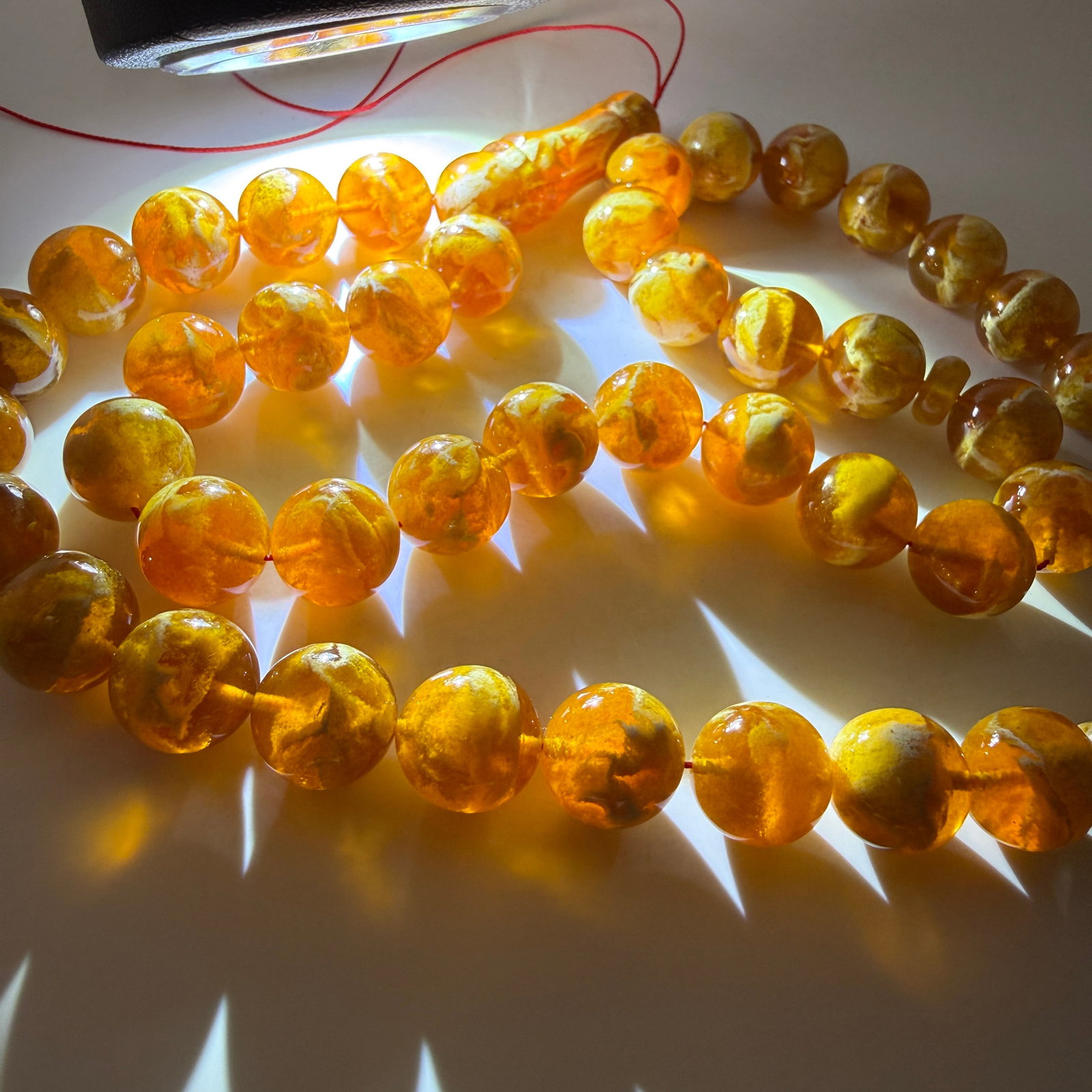 Staggering Amber Tesbih made from Round Amber beads - 10