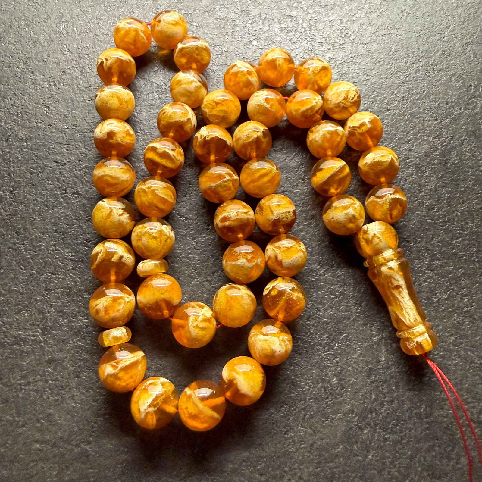 Staggering Amber Tesbih made from Round Amber beads - 2