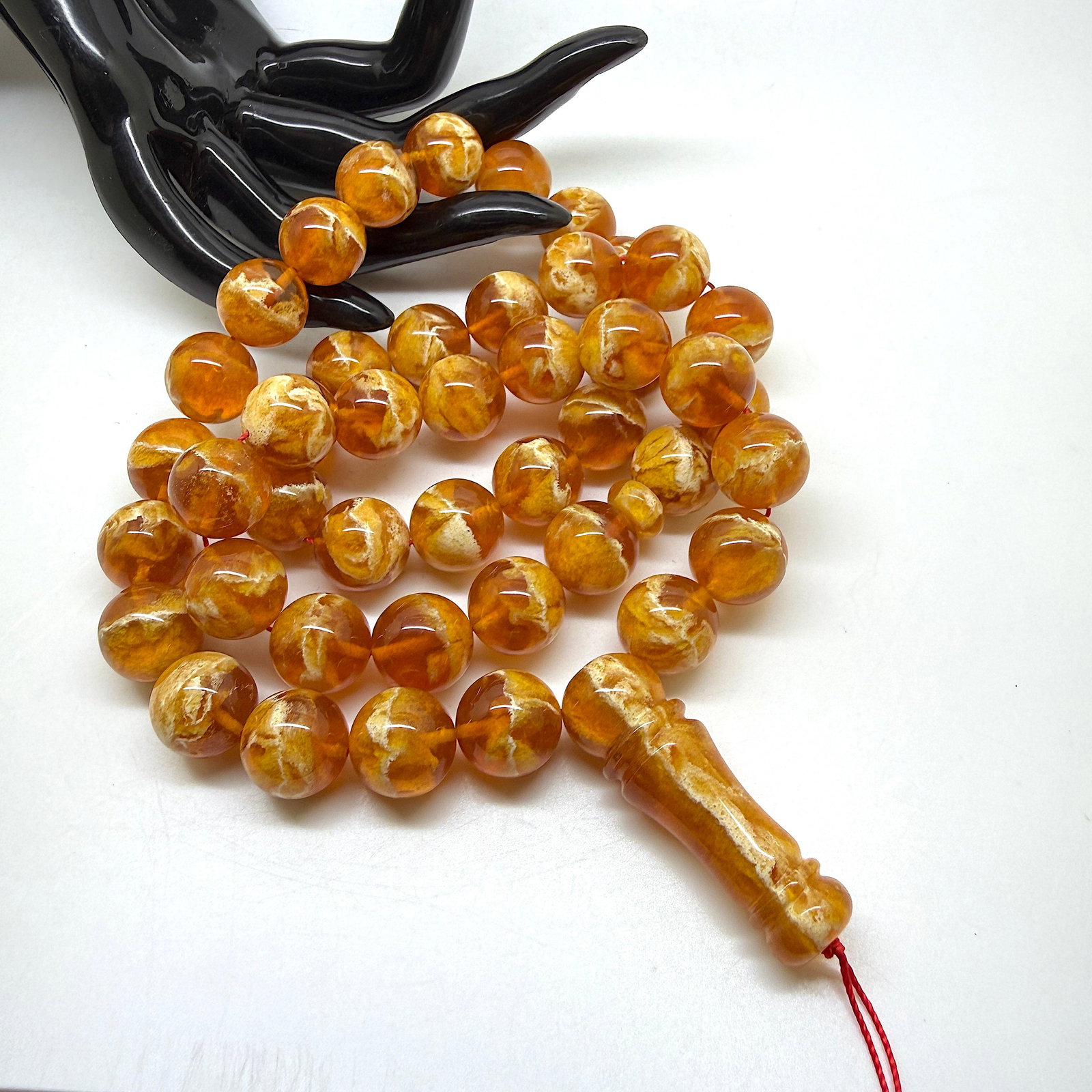 Staggering Amber Tesbih made from Round Amber beads - 3