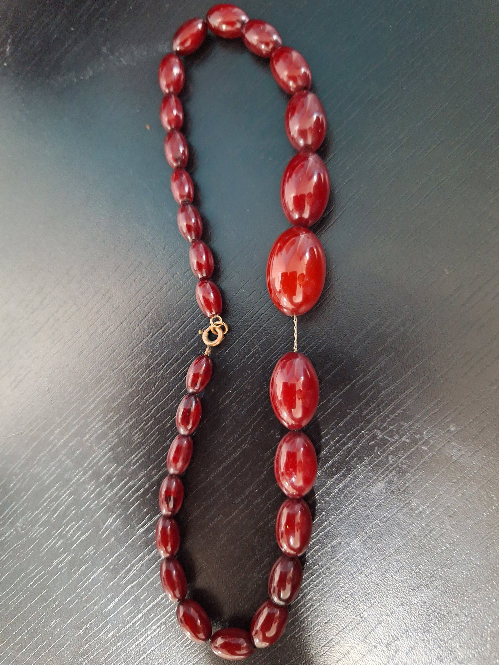 Antique cherry Amber Bakelite Necklace (1 of 3)