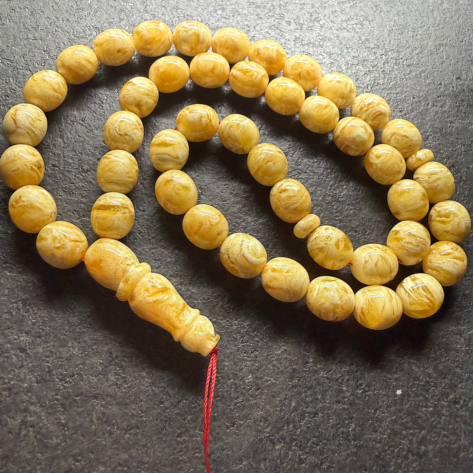 Exquisite Amber Tesbih made from Round Amber beads - 2