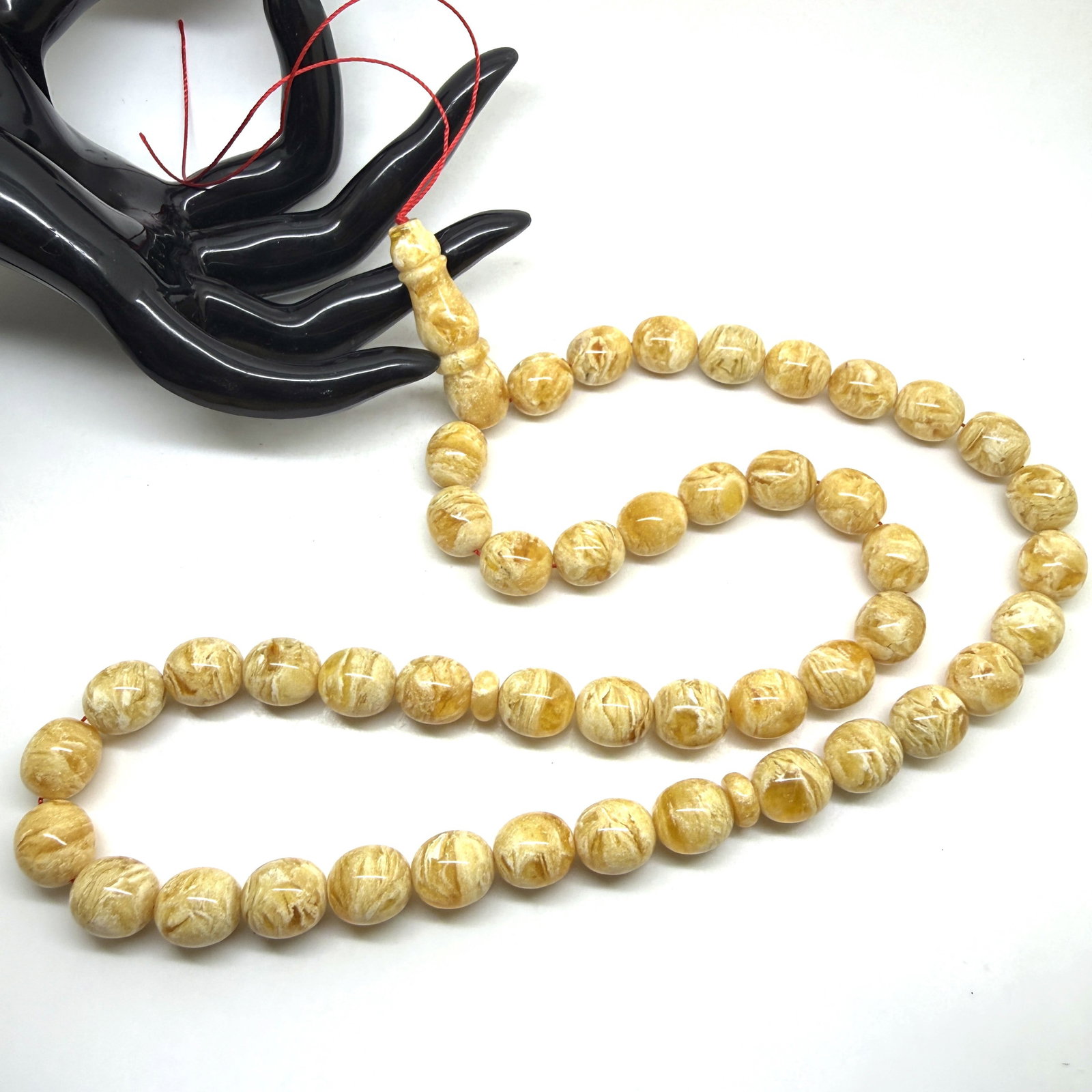 Exquisite Amber Tesbih made from Round Amber beads - 9