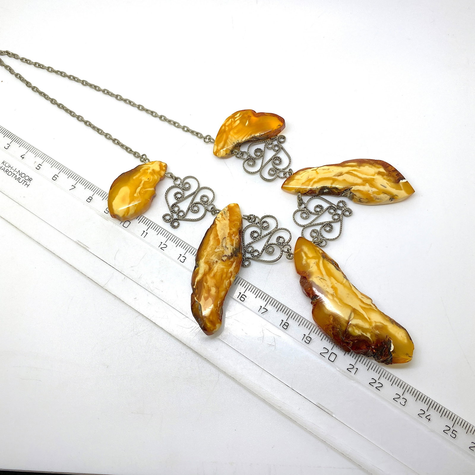 Astonishing Vintage Amber Cleopatra necklace - 6