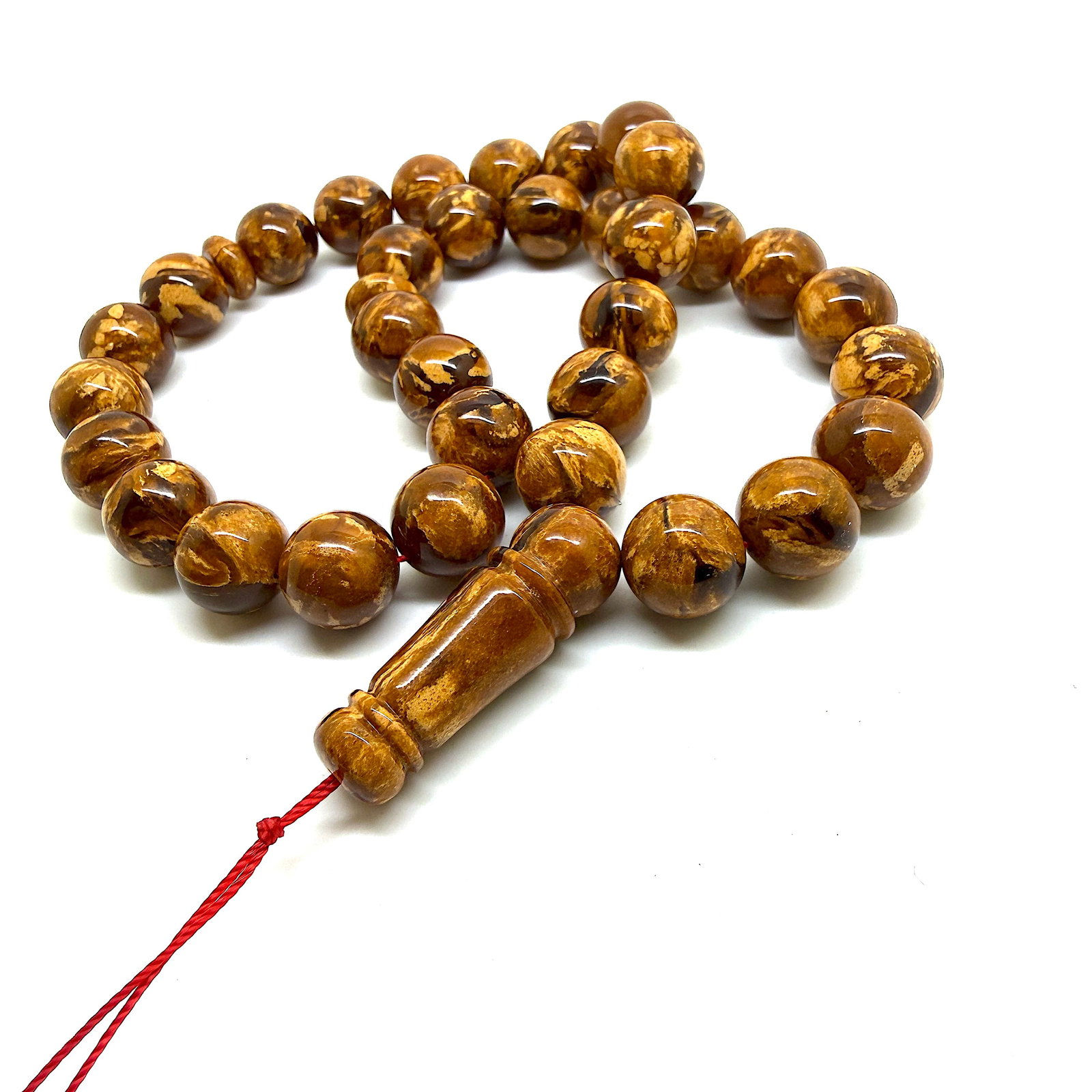 Impressive Amber Tesbih made from Round Amber beads - 4