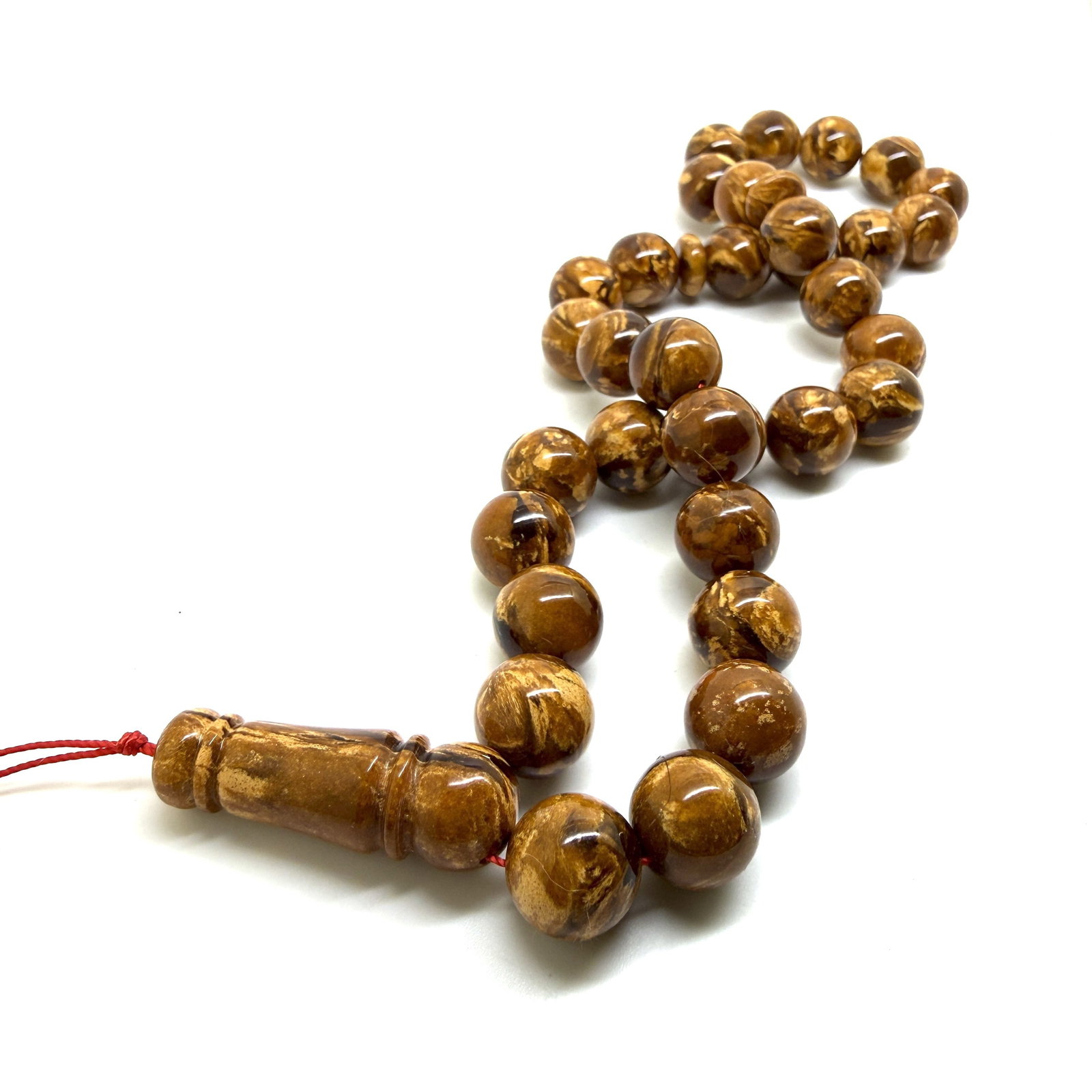 Impressive Amber Tesbih made from Round Amber beads - 5