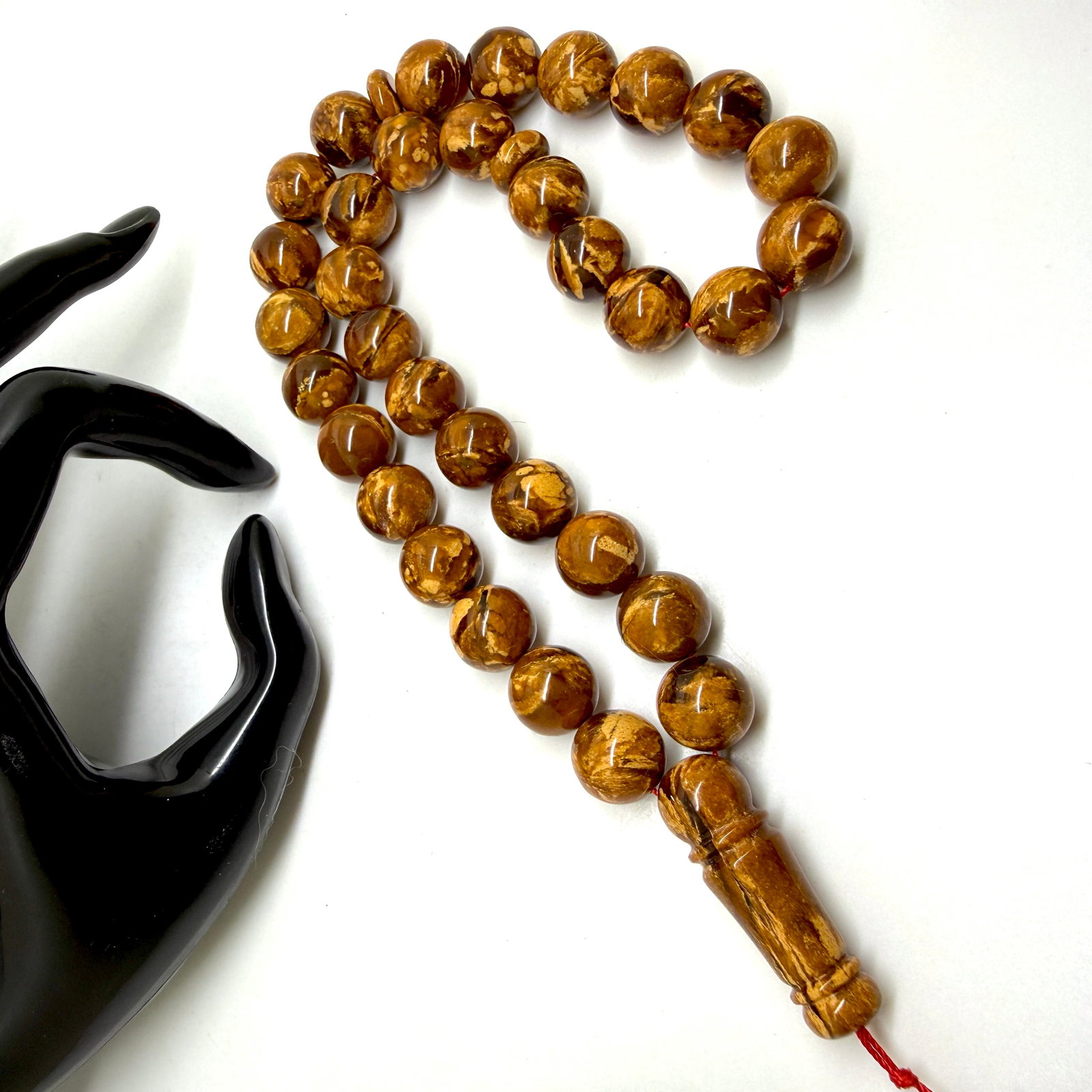 Impressive Amber Tesbih made from Round Amber beads - 8