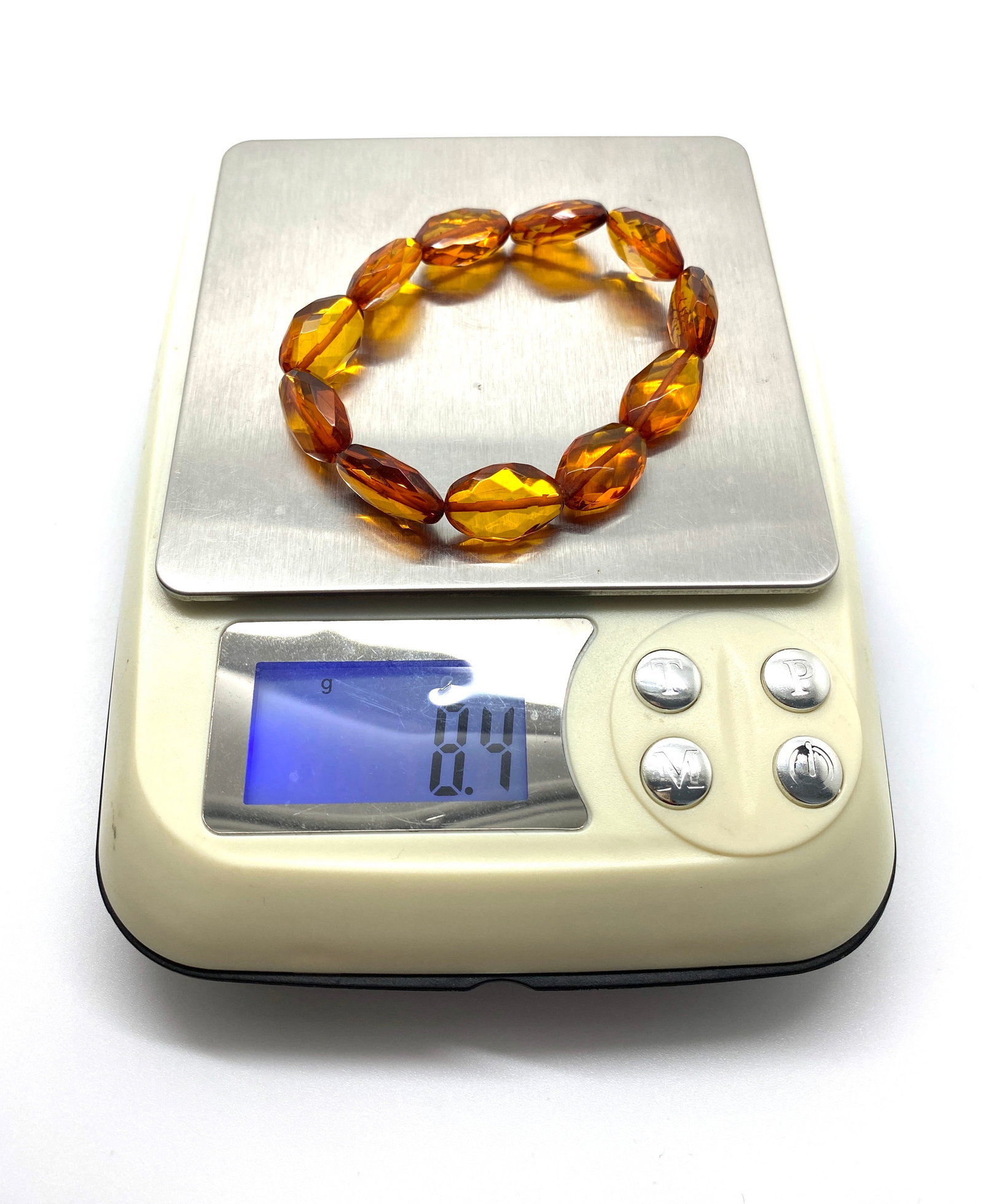 Splendid Amber Bracelet made from Hand Carved Amber beads - 6