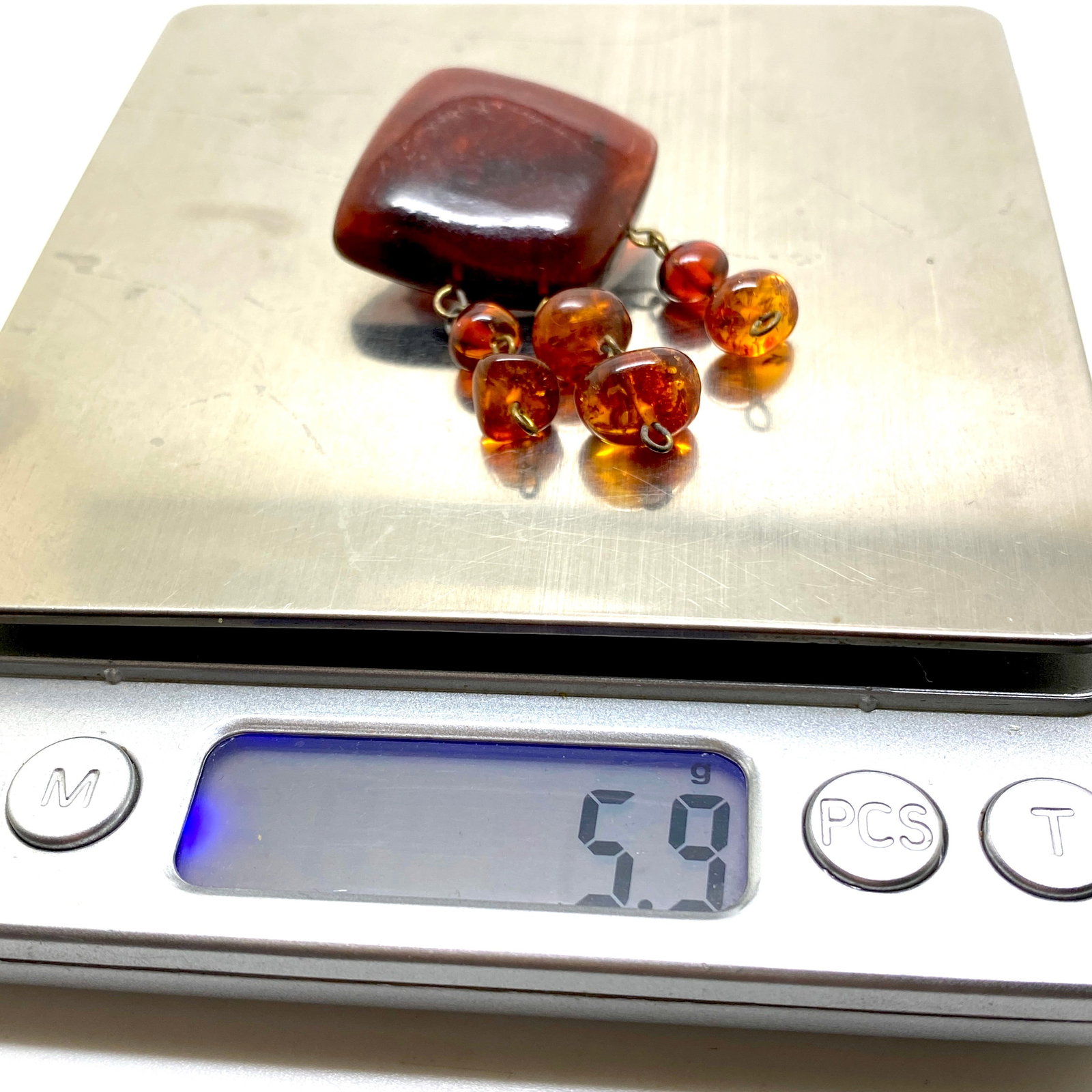 Grand Vintage Amber Brooch - 6