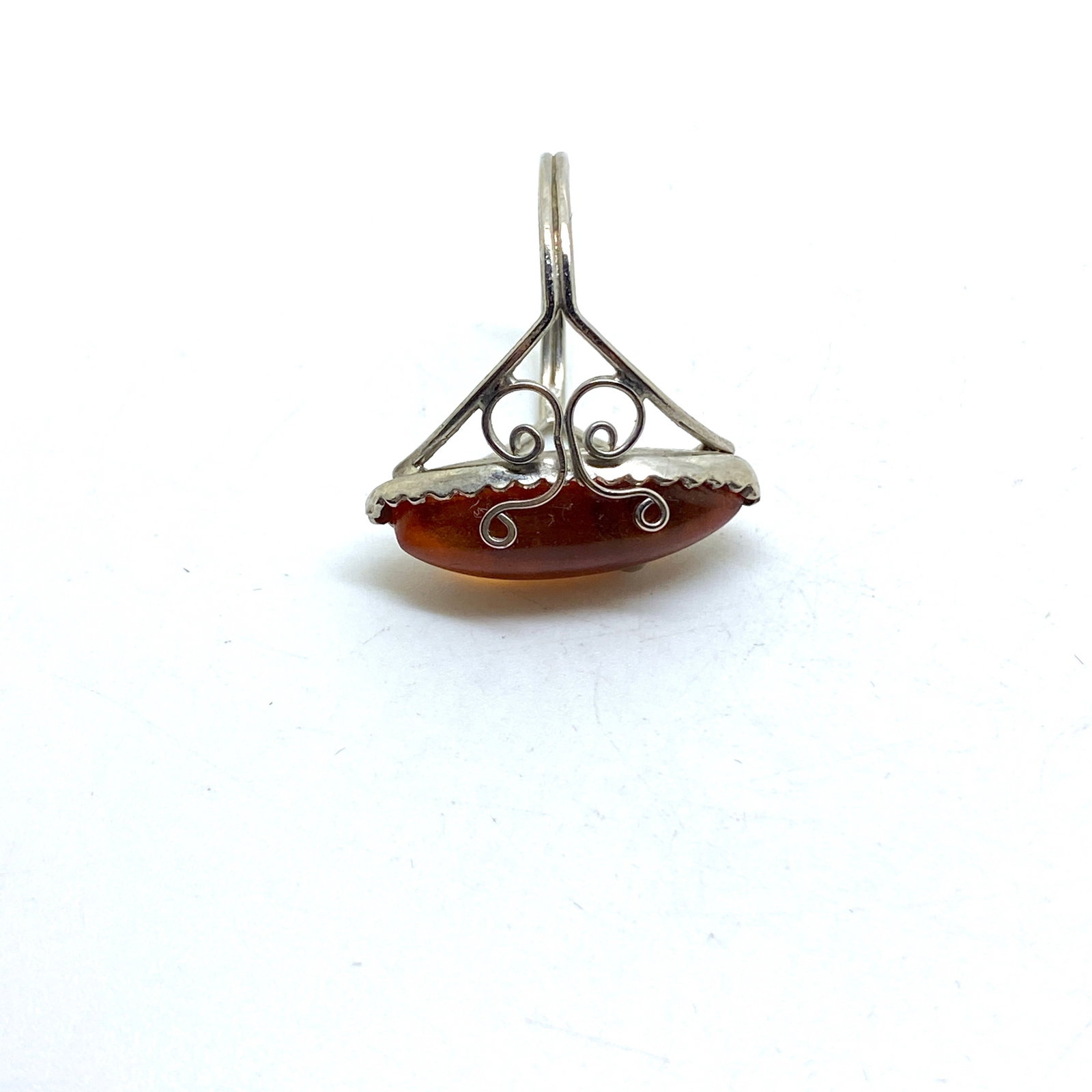 Fascinating Unique Vintage Amber Ring - 7