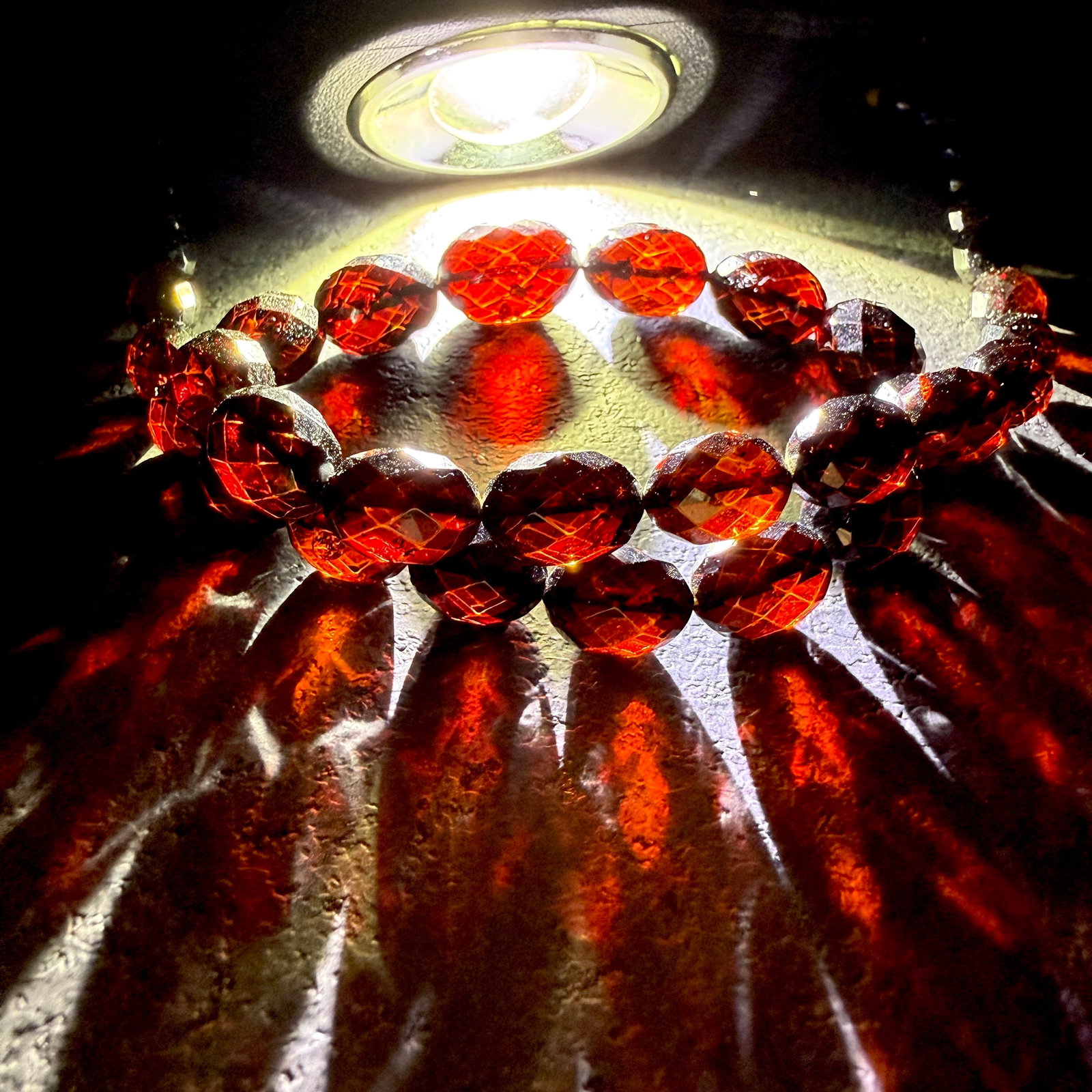 Splendid Amber Necklace made from Faceted Amber beads - 2