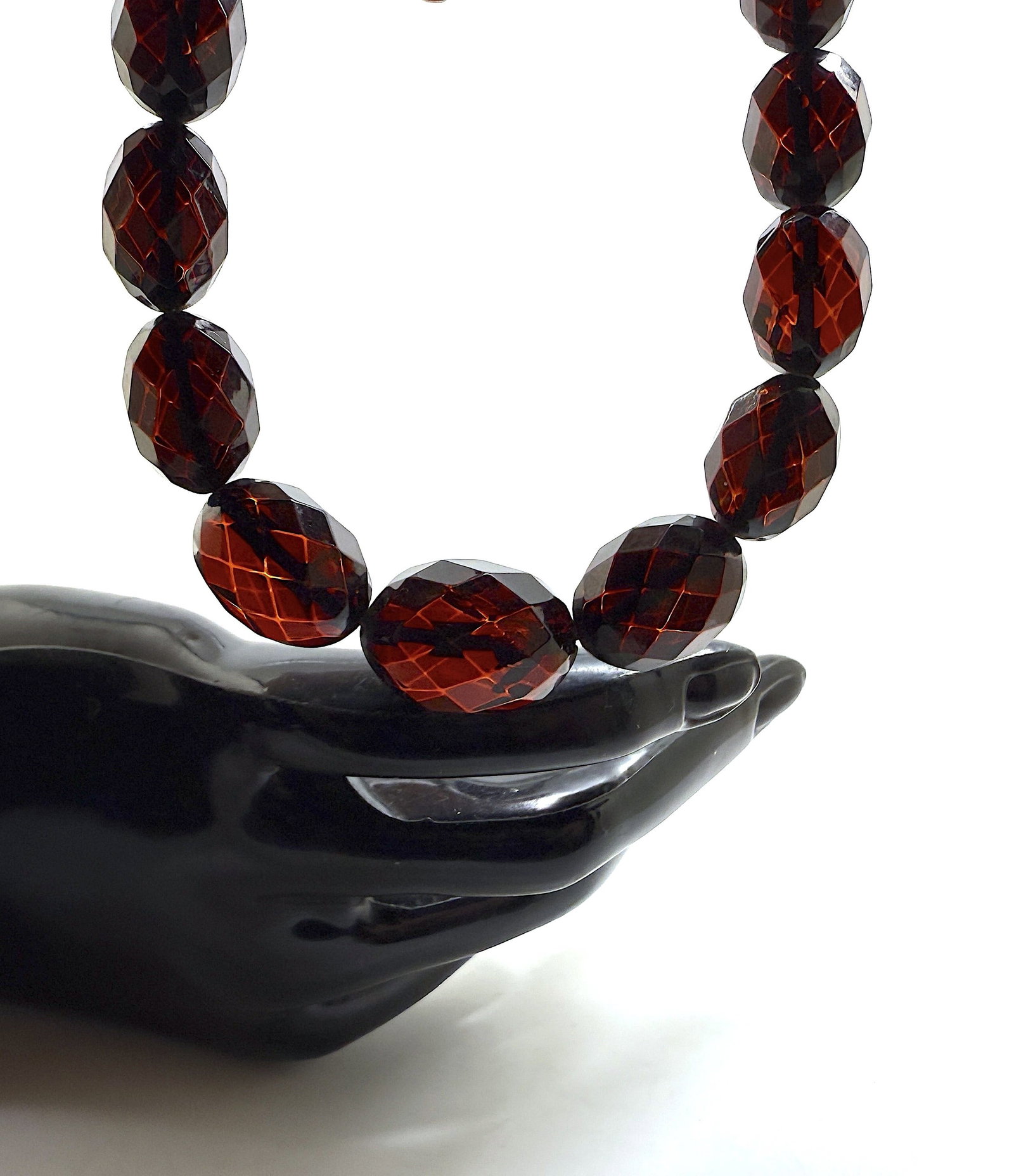 Splendid Amber Necklace made from Faceted Amber beads - 7