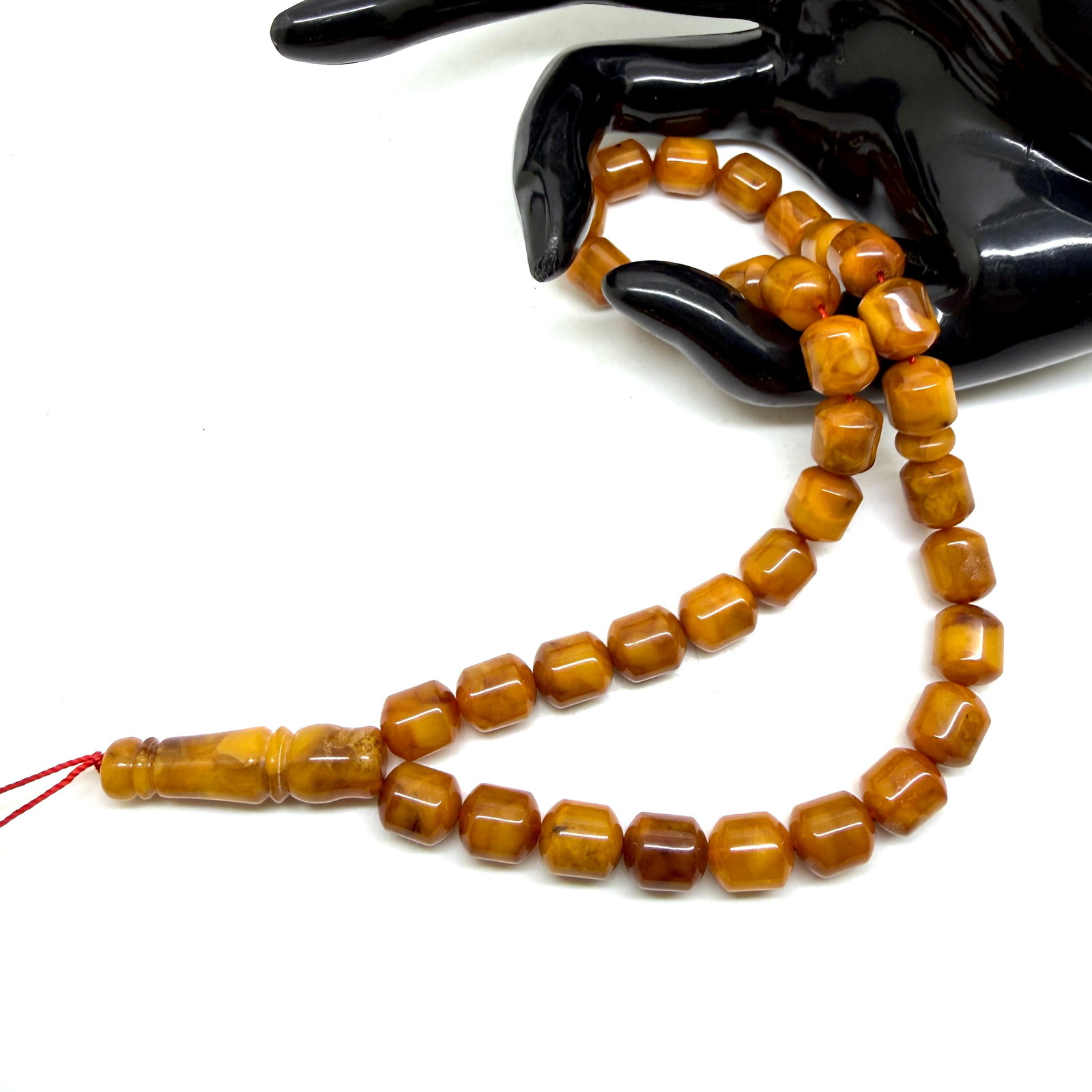 Stunning Amber Tesbih made from Round Amber beads - 6