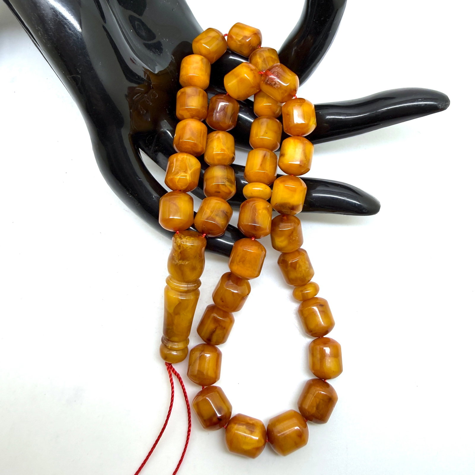Stunning Amber Tesbih made from Round Amber beads - 7