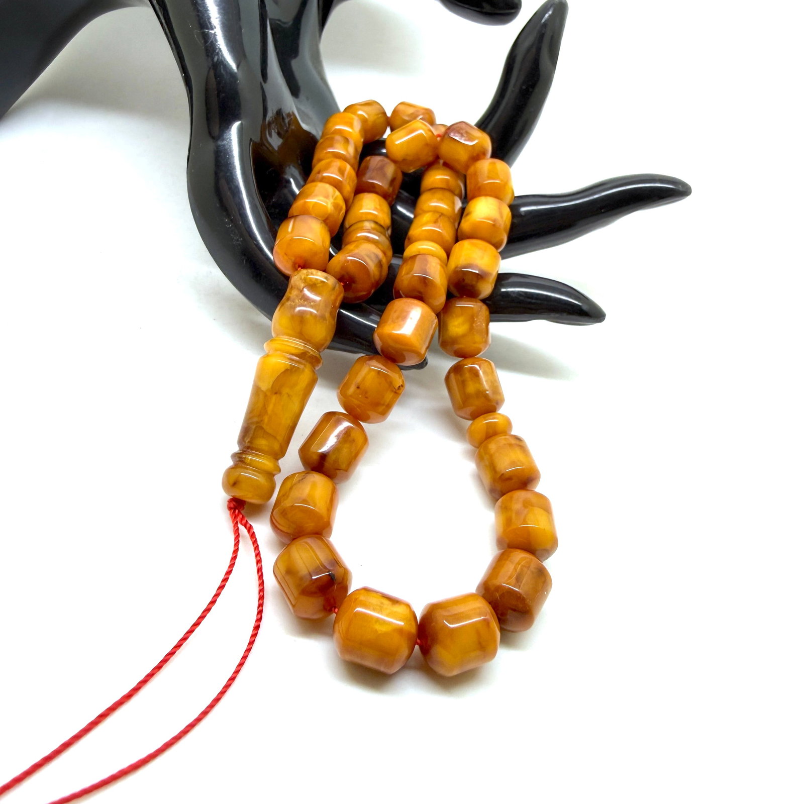 Stunning Amber Tesbih made from Round Amber beads - 8