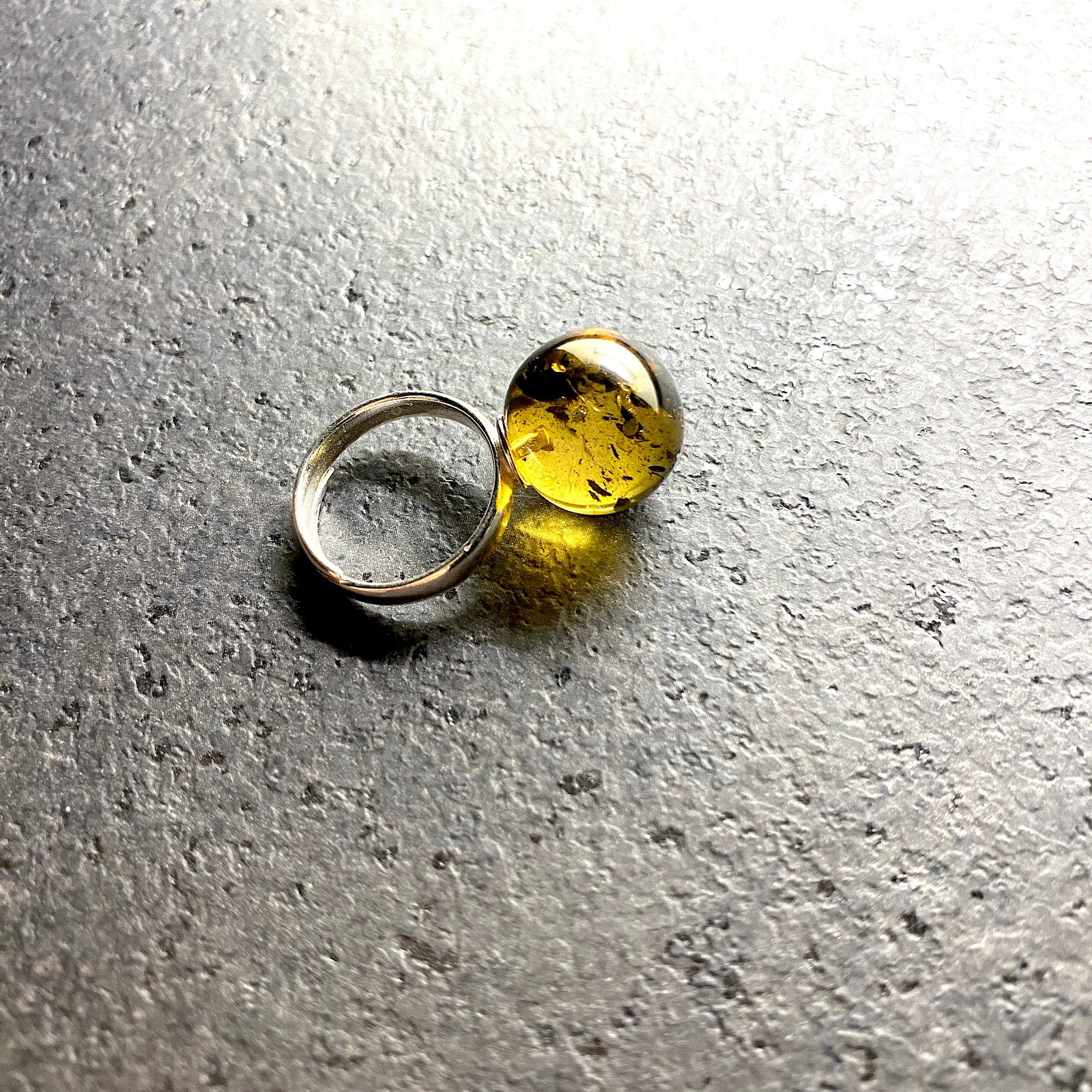 Unique and Amazing Amber Ring - 9