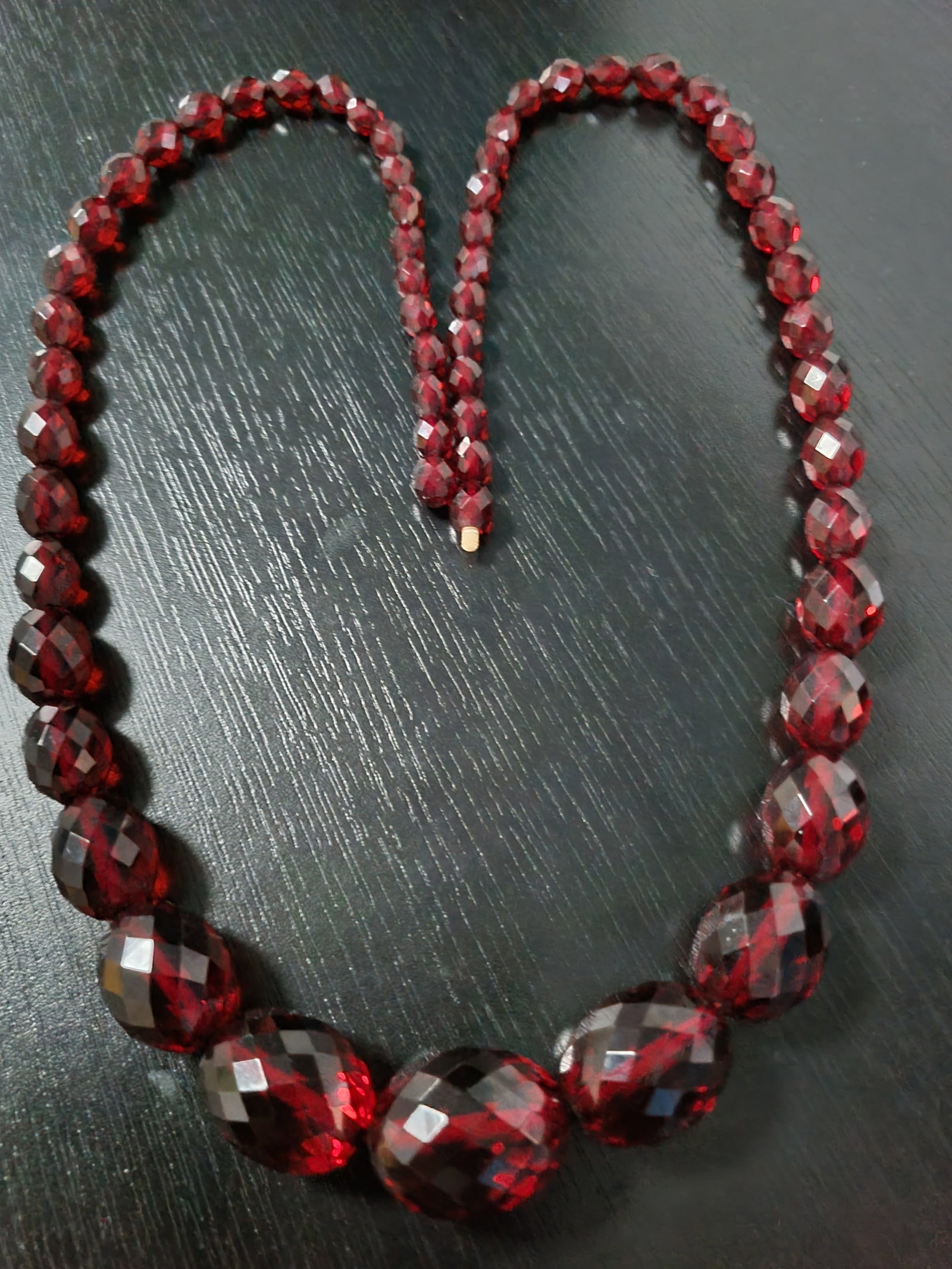 Antique Victorian Cherry Bakelite Necklace - 2