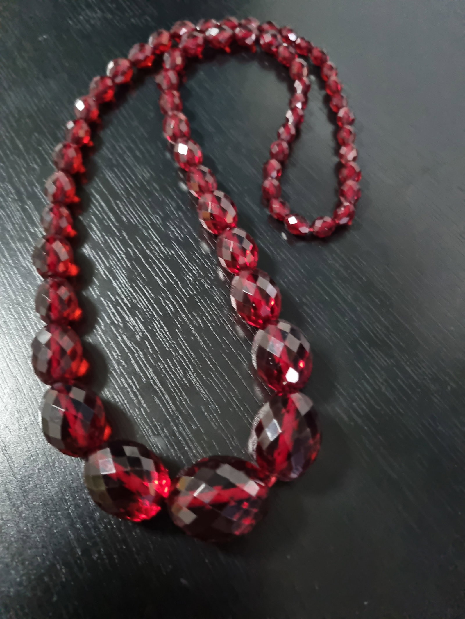 Antique Victorian Cherry Bakelite Necklace - 4