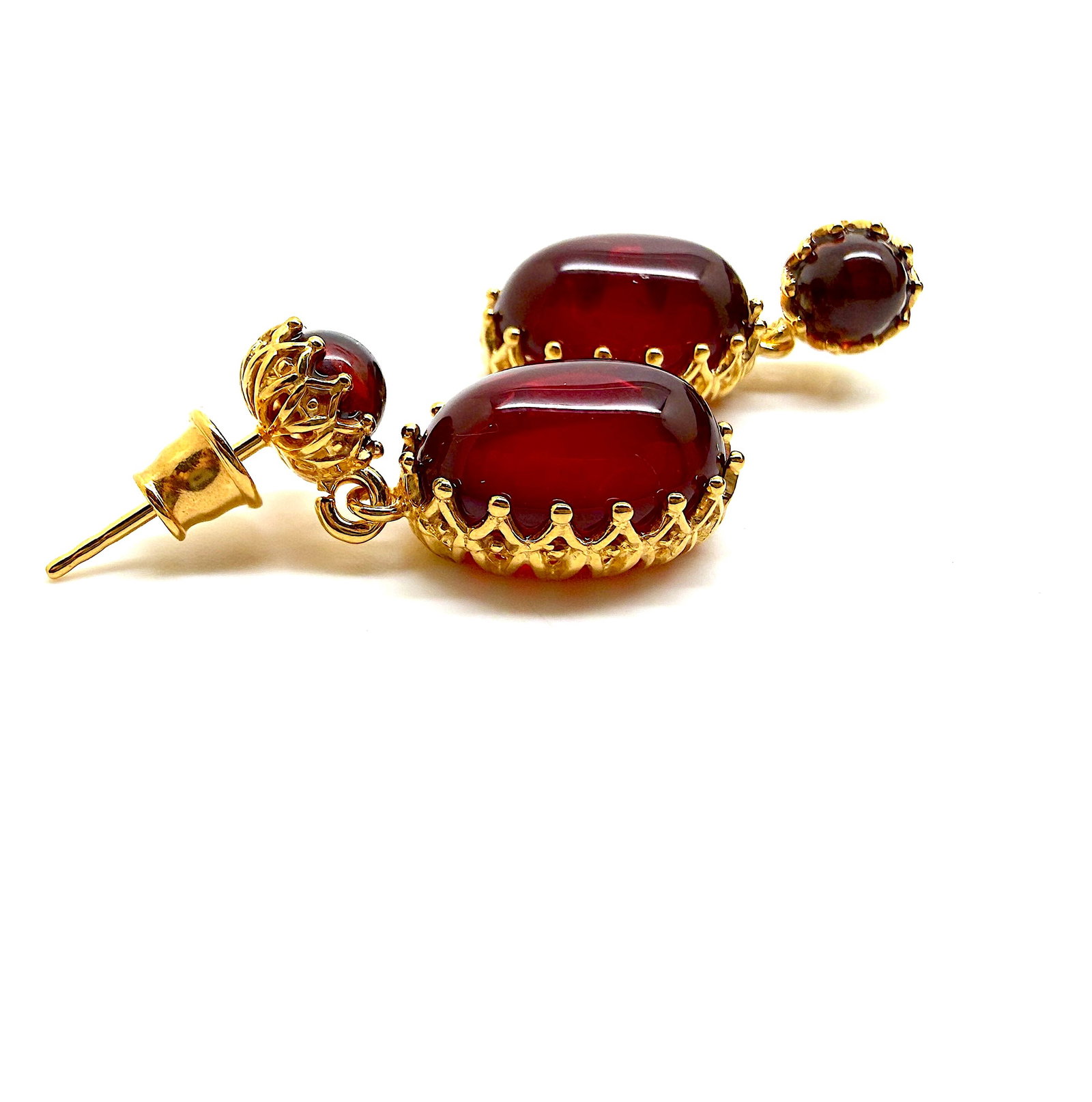Exquisite Amber Earrings - 4