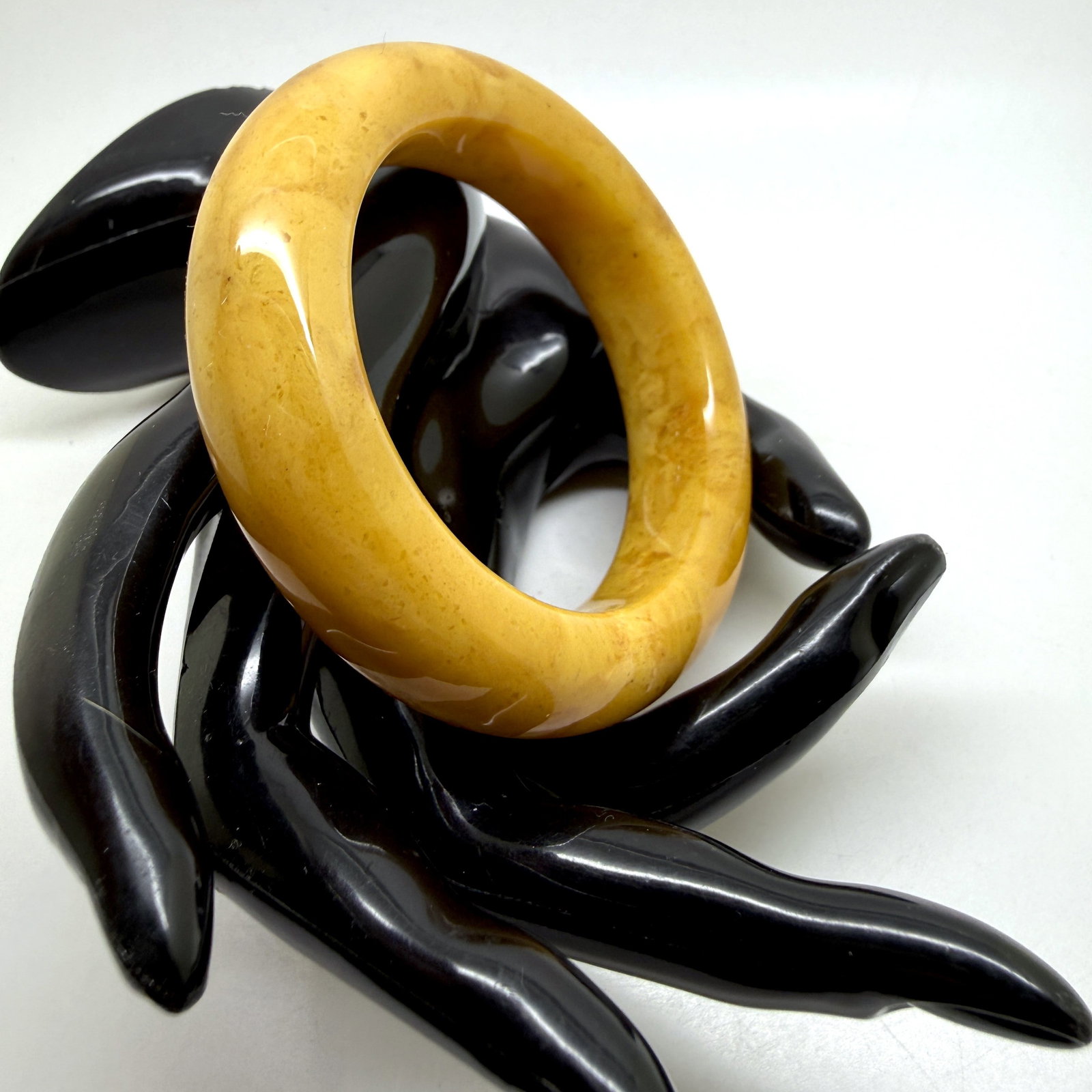 Staggering Amber Bangle Bracelet - 6