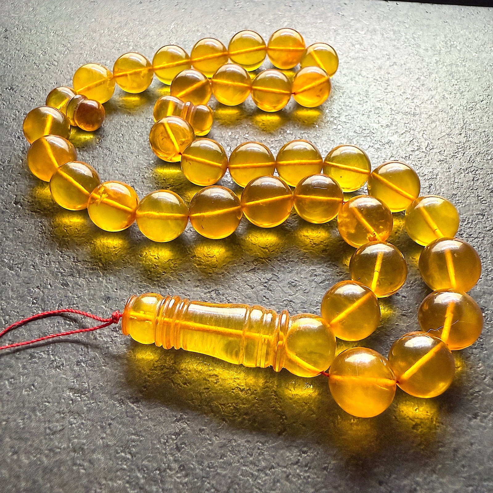 Outstanding Amber Tesbih made from Round Amber beads - 3