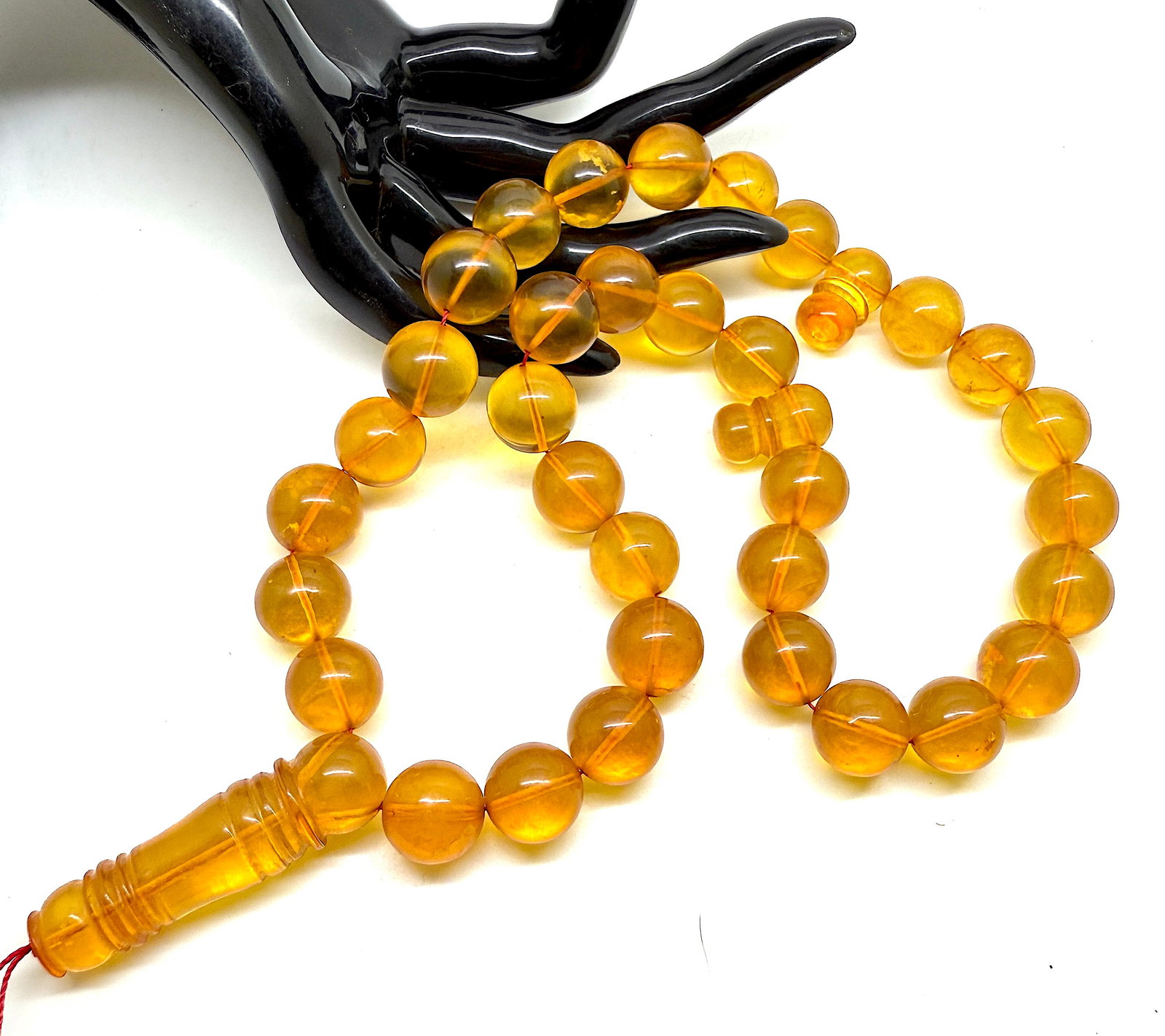 Outstanding Amber Tesbih made from Round Amber beads - 5