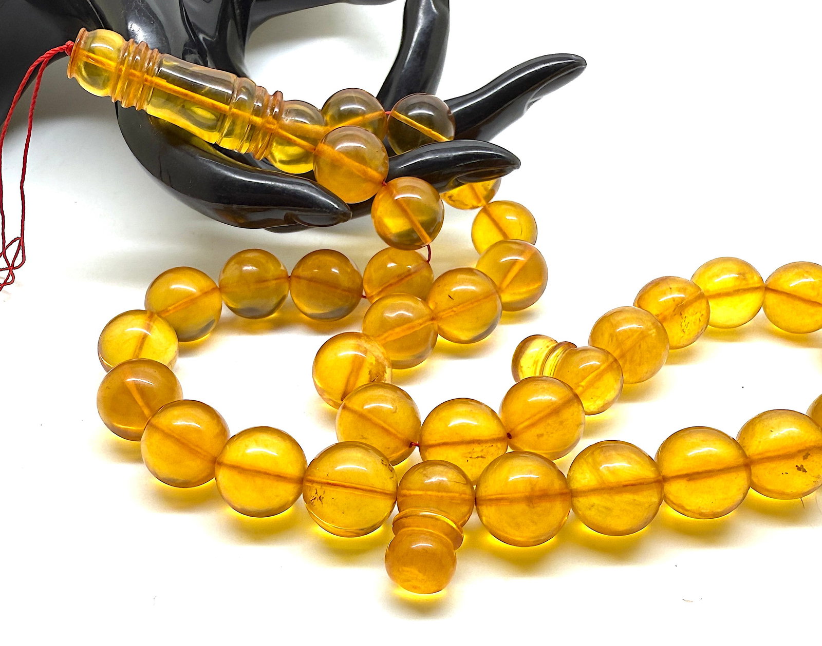 Outstanding Amber Tesbih made from Round Amber beads - 6