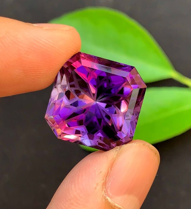 Natural Amethyst Gemstone: Flower Cut February Birthstone (30.20 Carats) - 3