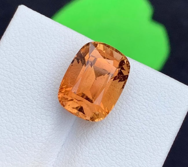 Natural Imperial Topaz Gemstone: Golden Cushion Cut, November Birthstone (7.86 Carats) - 3
