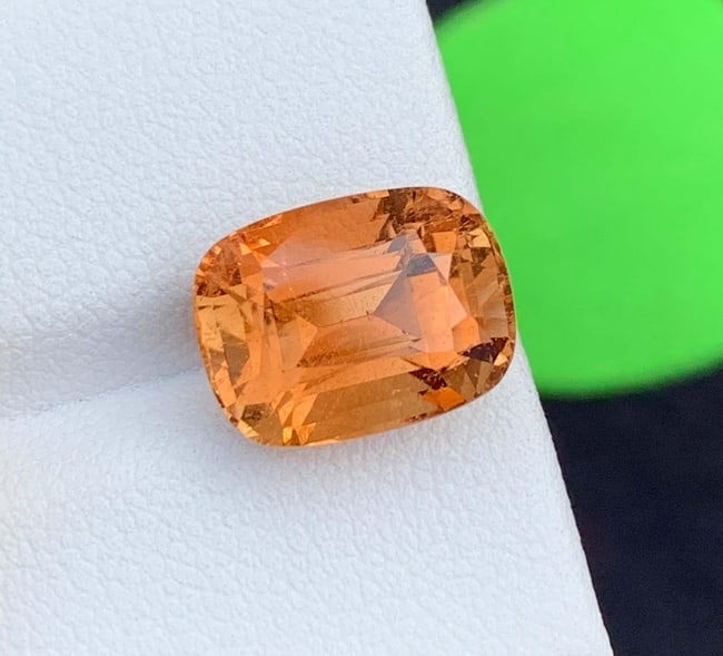 Natural Imperial Topaz Gemstone: Golden Cushion Cut, November Birthstone (7.86 Carats) - 4