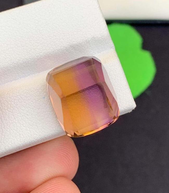 Cushion Cut Ametrine Gemstone: Royal Purple & Golden Quartz, February Birthstone - 2
